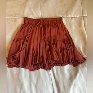 Olivaceous Terracotta Skater Skirt